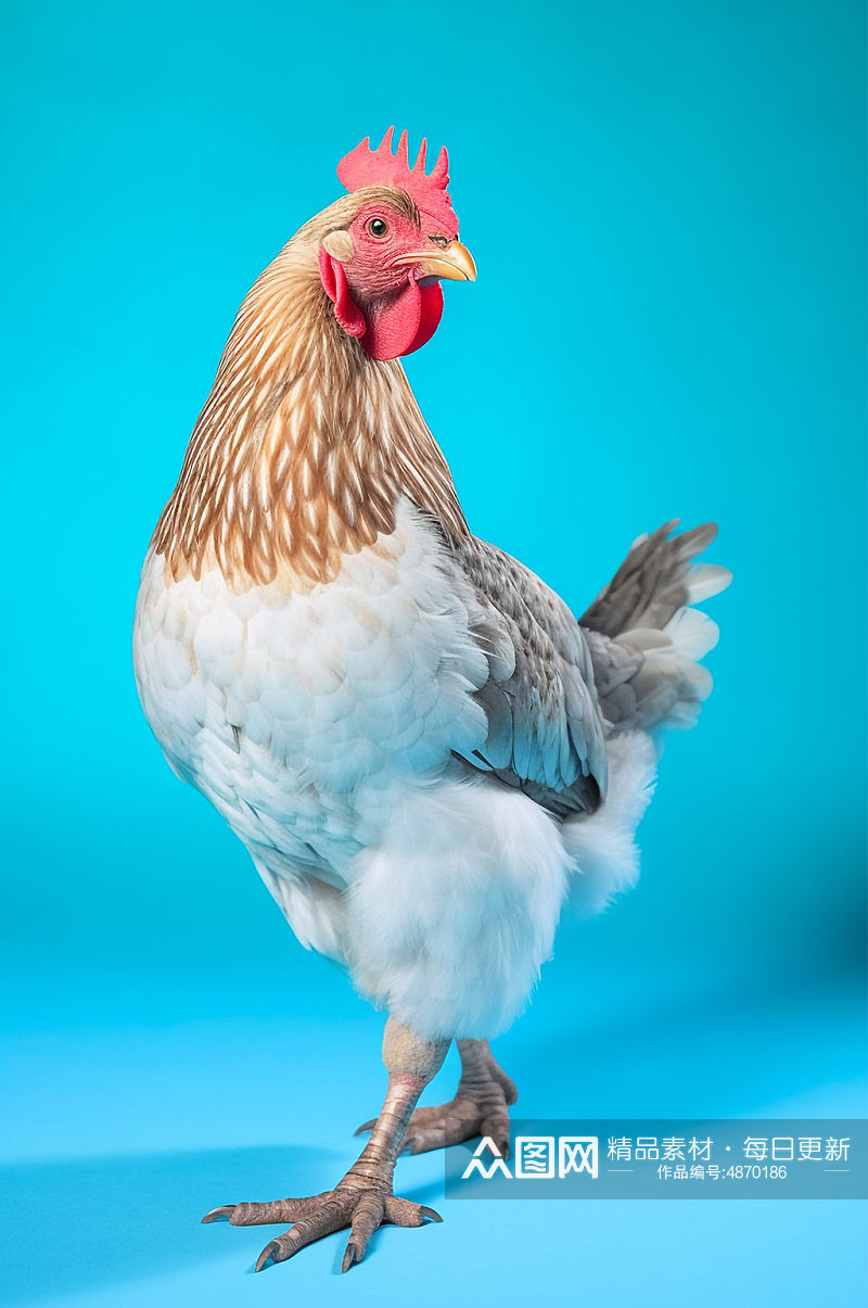 AI数字艺术矮脚鸡动物家禽模型素材