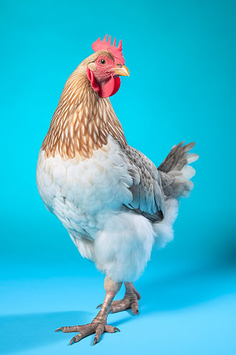 AI数字艺术矮脚鸡动物家禽模型