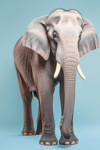 AI数字艺术亚洲象大象保护动物摄影图