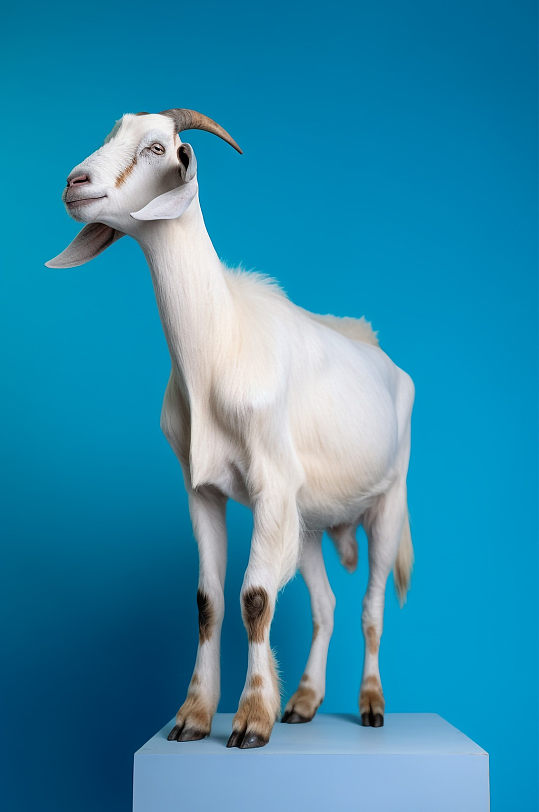 AI数字艺术山羊羊羔夏羊动物摄影图