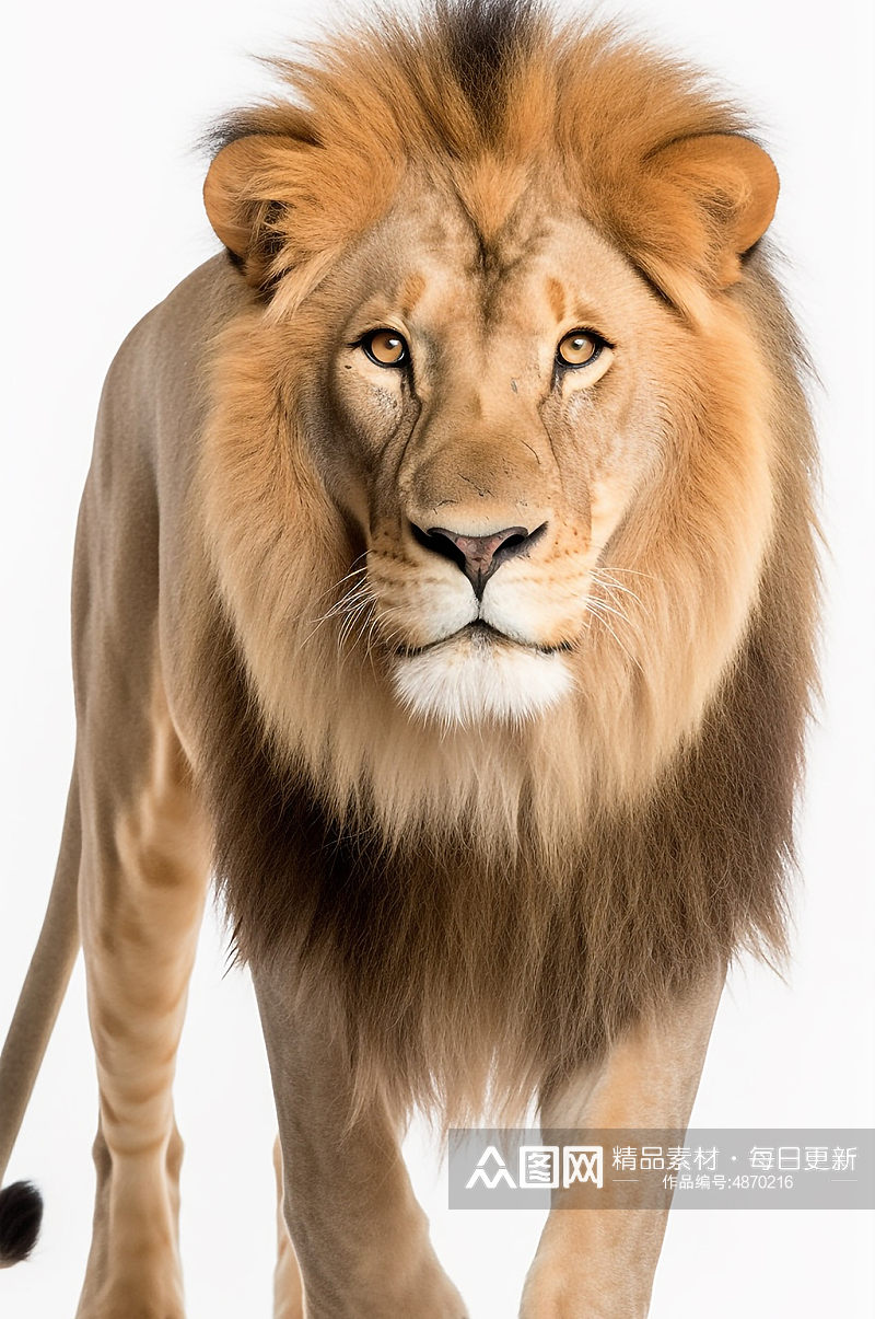 AI数字艺术狮子世界保护动物摄影图素材