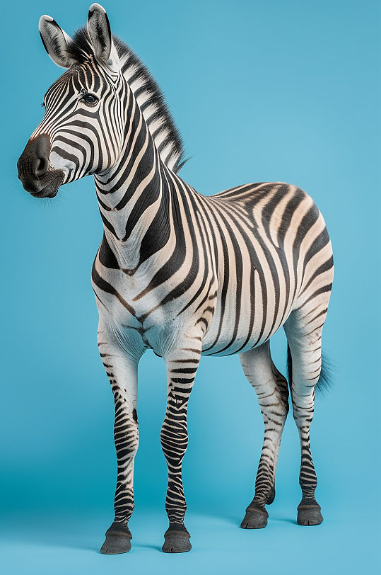 AI数字艺术非洲斑马动物摄影图