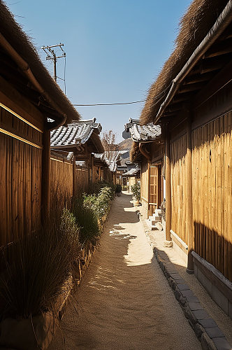 AI数字艺术境外旅游韩国景点风景摄影图片