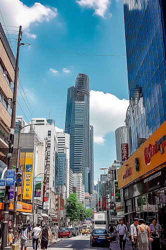 AI数字艺术境外旅游韩国景点风景摄影图片