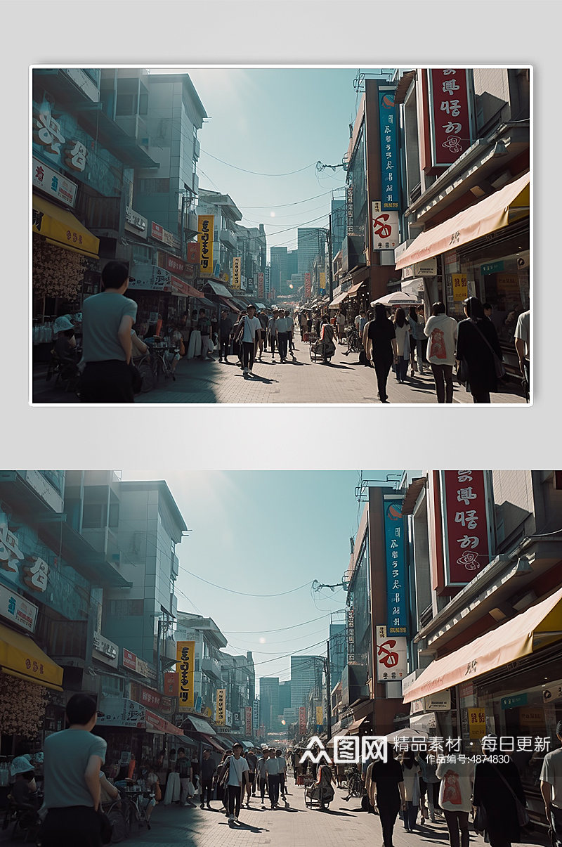 AI数字艺术境外旅游韩国景点风景摄影图片素材