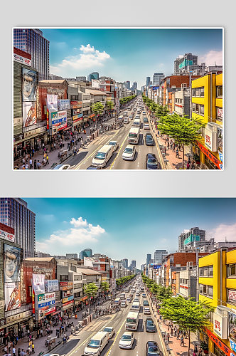 AI数字艺术境外旅游韩国景点风景摄影图片