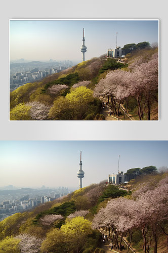 AI数字艺术旅游韩国济州岛景点摄影图片