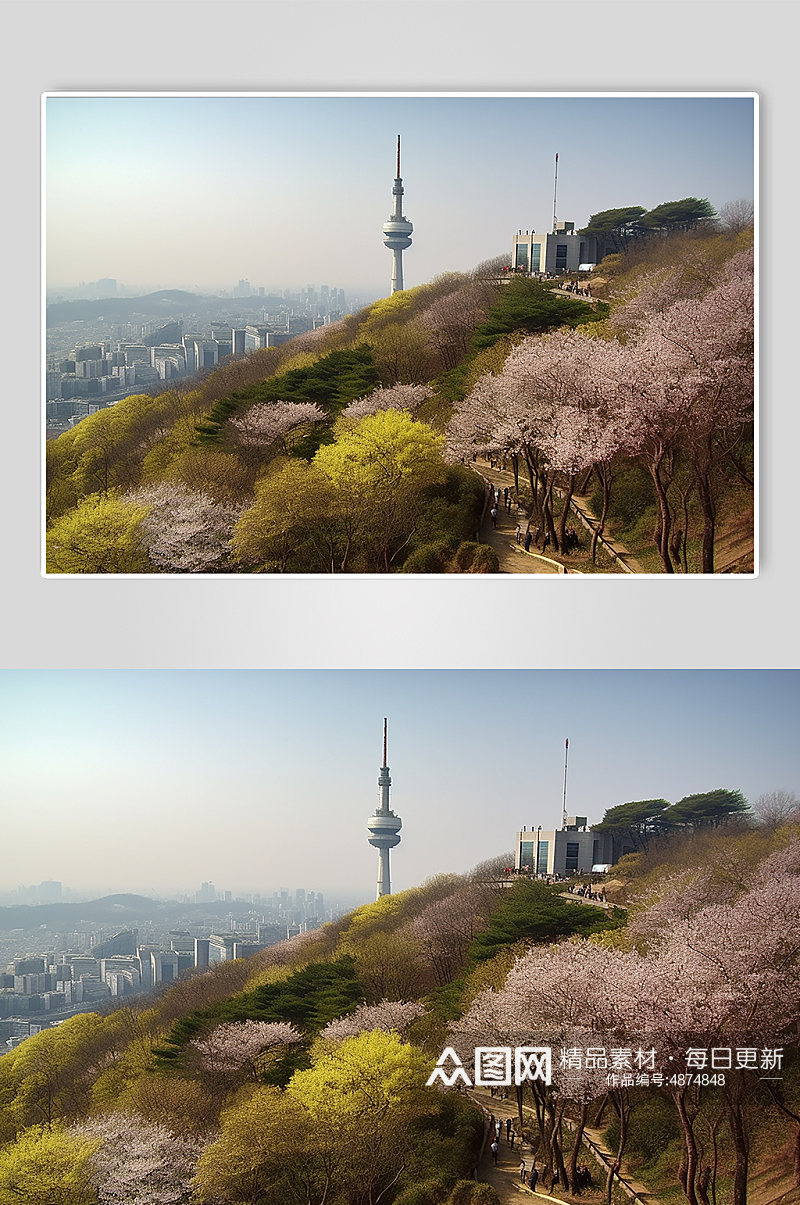 AI数字艺术旅游韩国济州岛景点摄影图片素材