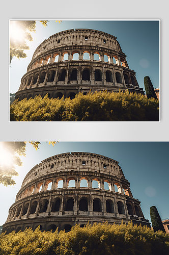 AI数字艺术旅游意大利罗马斗兽场摄影图