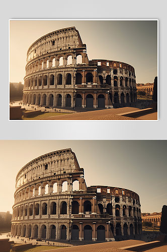 AI数字艺术旅游意大利罗马斗兽场摄影图
