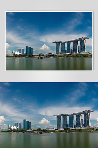 AI数字艺术旅游新加坡城市风光景点摄影图