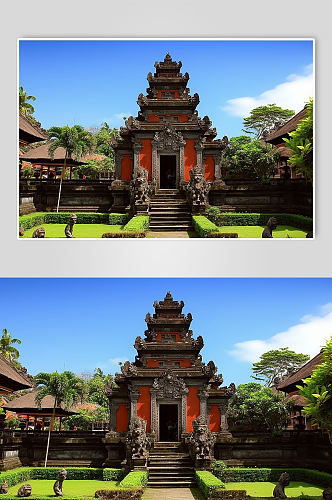 AI数字艺术印度尼西亚巴厘岛海神庙景点摄影图