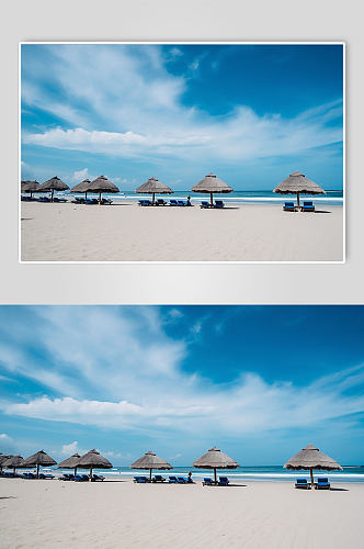 AI数字艺术印度尼西亚巴厘岛金芭兰沙滩摄影图