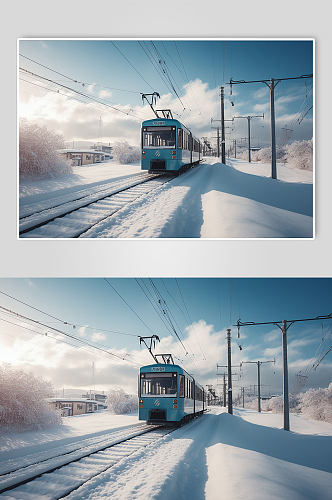 AI数字艺术境外旅游日本名古屋铁道摄影图