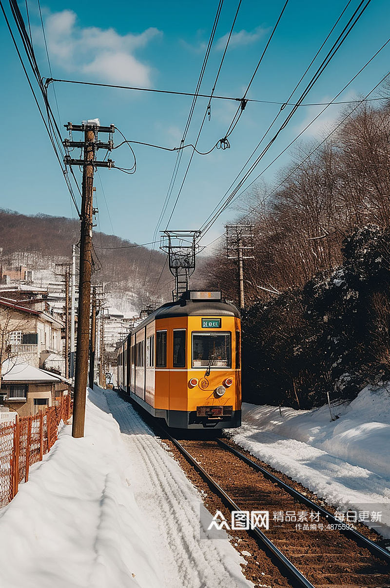 AI数字艺术境外旅游日本名古屋铁道摄影图素材