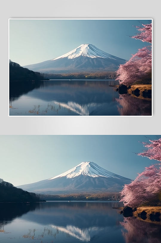 AI数字艺术境外旅游日本富士山风景摄影图