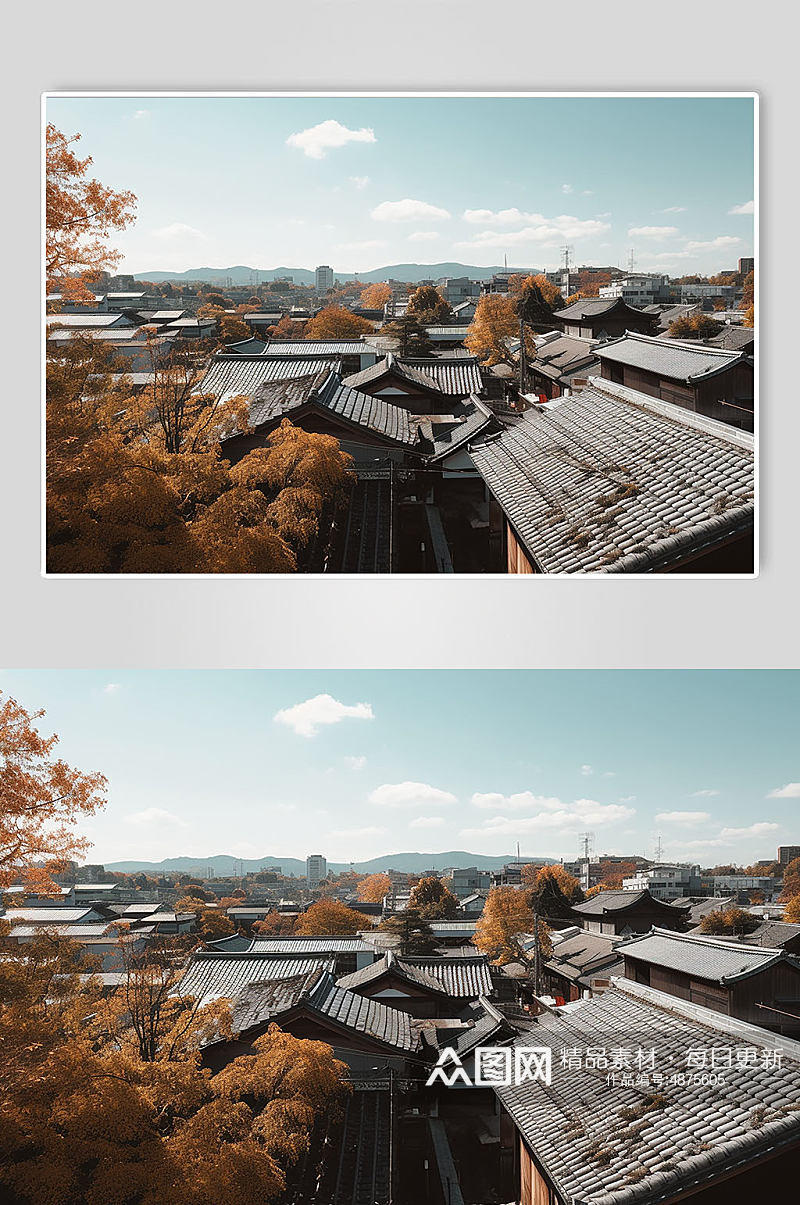 AI数字艺术境外旅游日本奈良街道摄影图素材