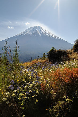 AI数字艺术境外旅游日本富士山风景摄影图