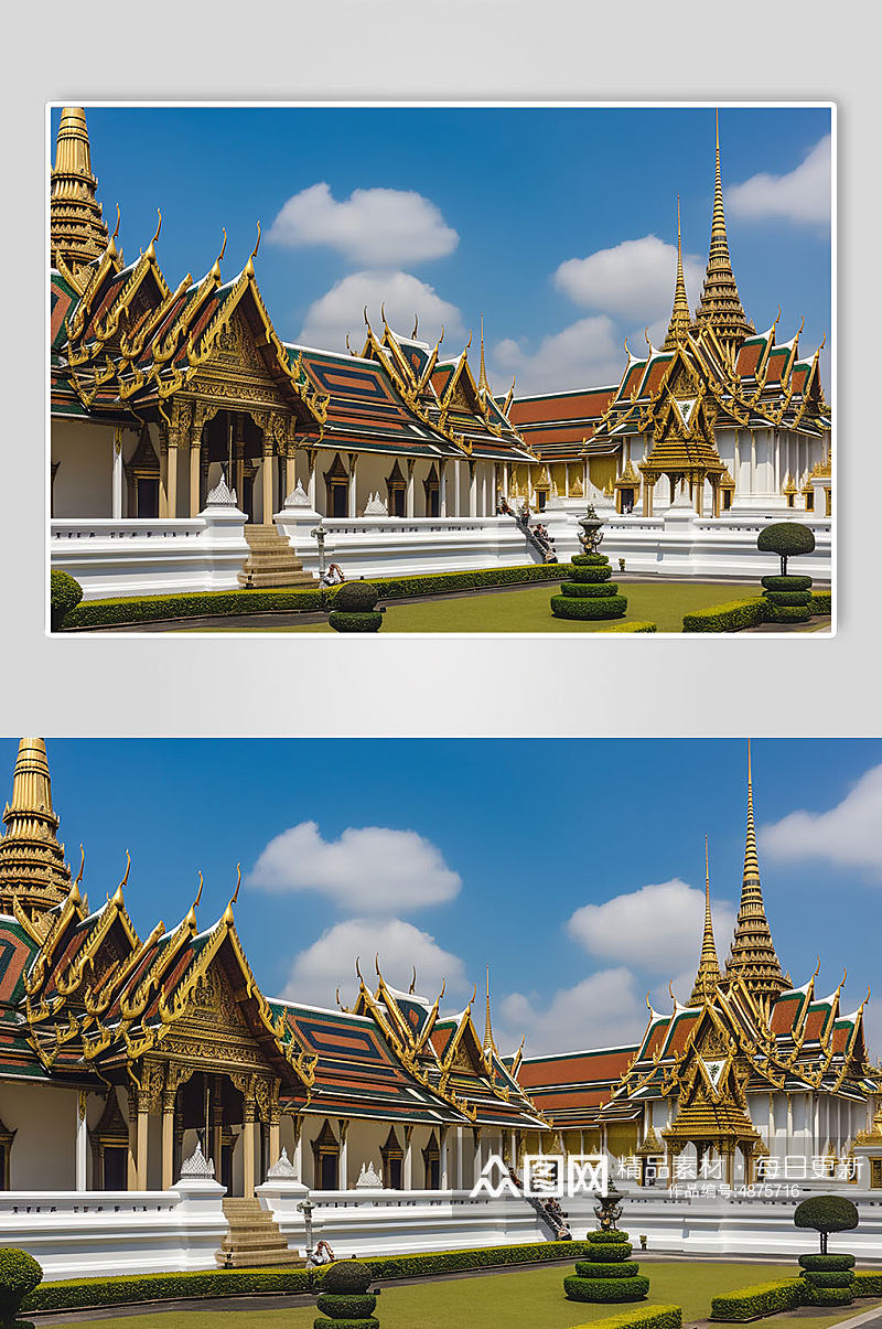 AI数字艺术境外旅游泰国曼谷大皇都摄影图素材
