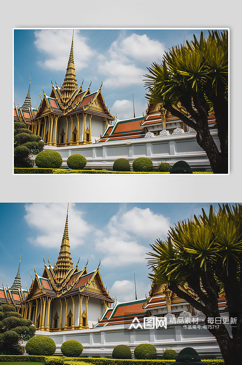 AI数字艺术境外旅游泰国曼谷大皇都摄影图素材
