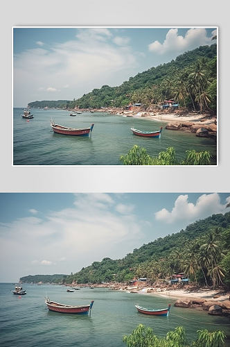 AI数字艺术境外旅游泰国普吉岛风景摄影图