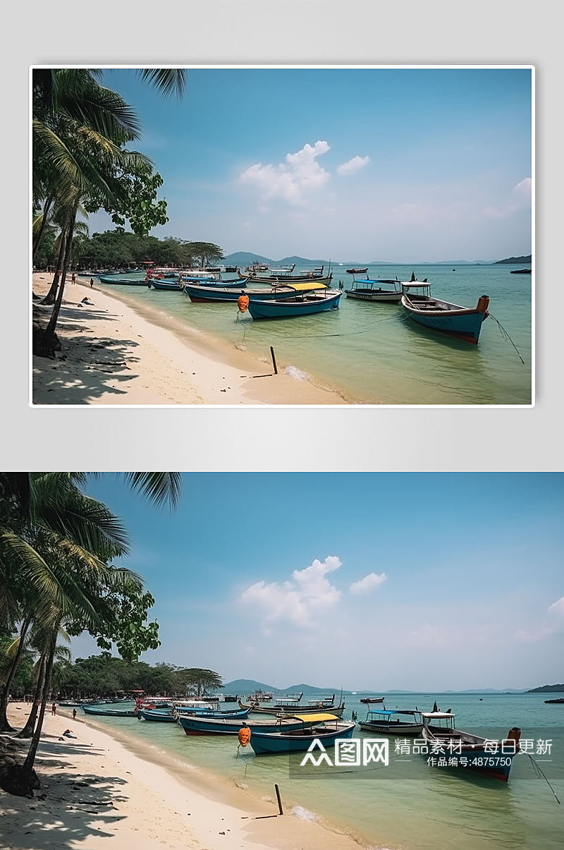 AI数字艺术境外旅游泰国芭提雅风景摄影图素材