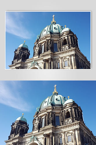 AI数字艺术欧洲德国柏林大教堂风景摄影图