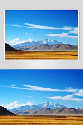 AI数字艺术西藏林芝山景景点摄影图