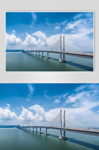 AI数字艺术国内旅游澳门港澳珠大桥摄影图