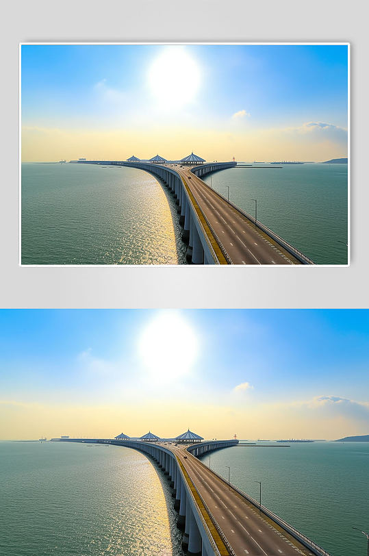 AI数字艺术国内旅游澳门港澳珠大桥摄影图