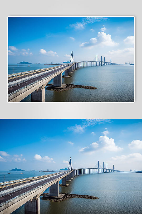 AI數(shù)字藝術(shù)國(guó)內(nèi)旅游澳門港澳珠大橋攝影圖