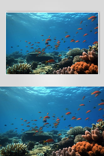 AI数字艺术珊瑚海底世界摄影图片