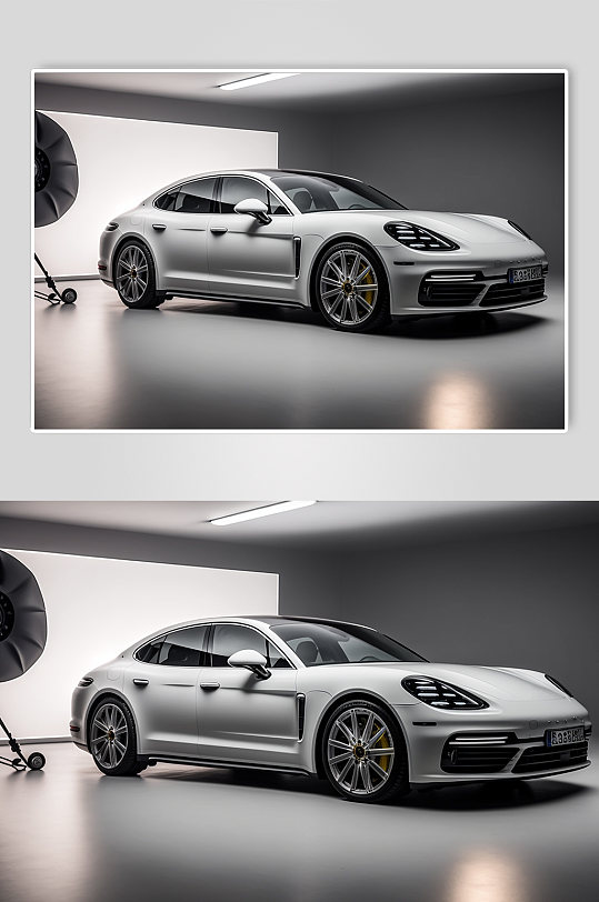 AI数字艺术高级小轿车汽车场景摄影图片-众图网