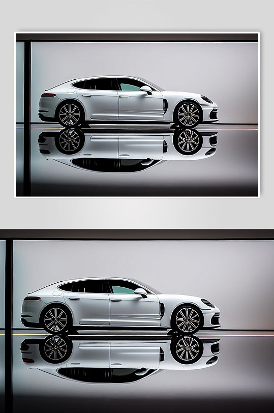 AI数字艺术高级小轿车汽车场景摄影图片-众图网