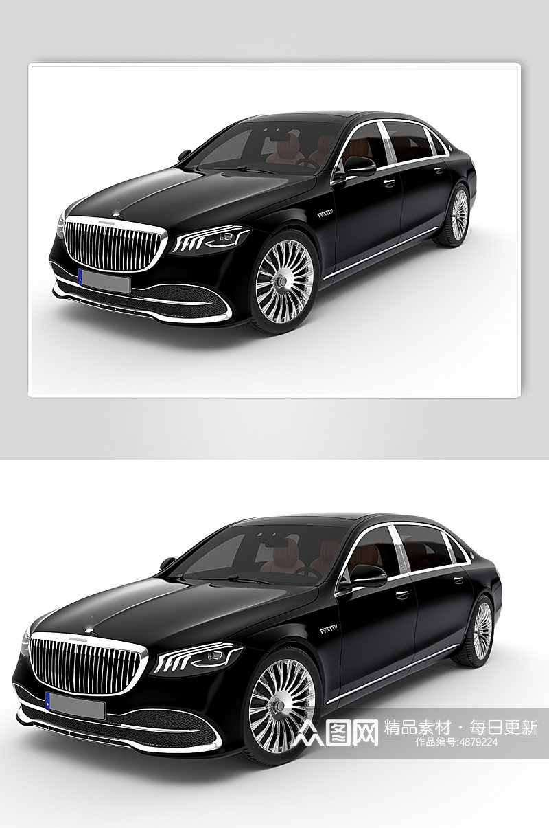 AI数字艺术高级感黑色汽车模型摄影图片素材