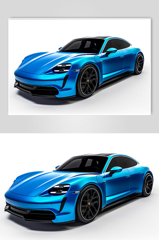 AI數(shù)字藝術(shù)高級(jí)感藍(lán)色汽車模型攝影圖片