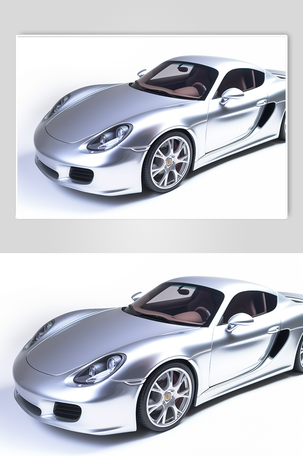 AI數(shù)字藝術(shù)銀色汽車模型攝影圖片素材
