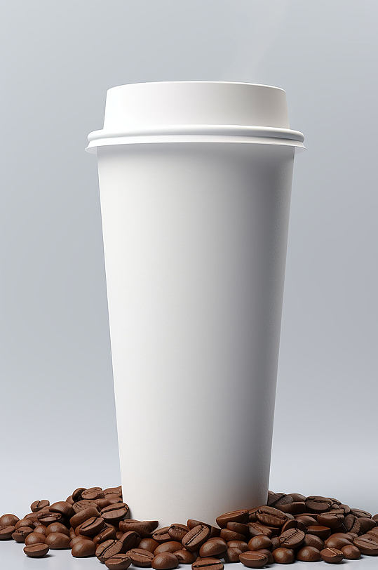 AI数字艺术塑料杯饮料杯子包装样机模型