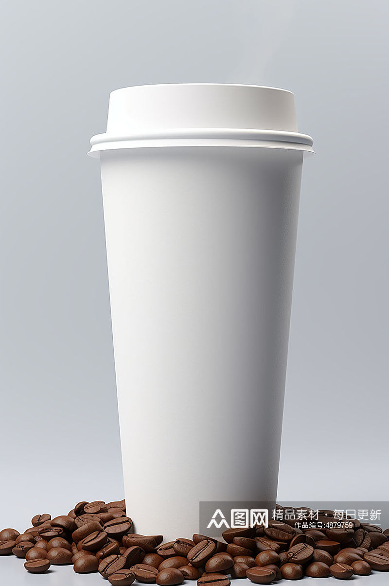 AI数字艺术塑料杯饮料杯子包装样机模型素材