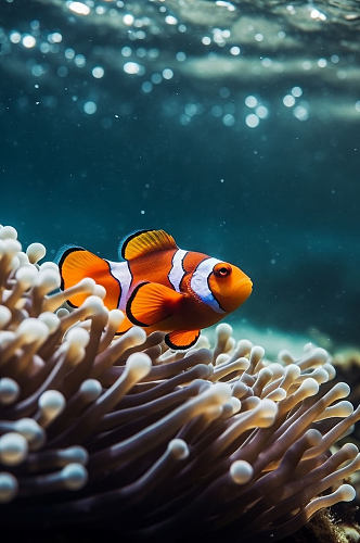 AI数字艺术海洋鱼类小丑鱼摄影图片