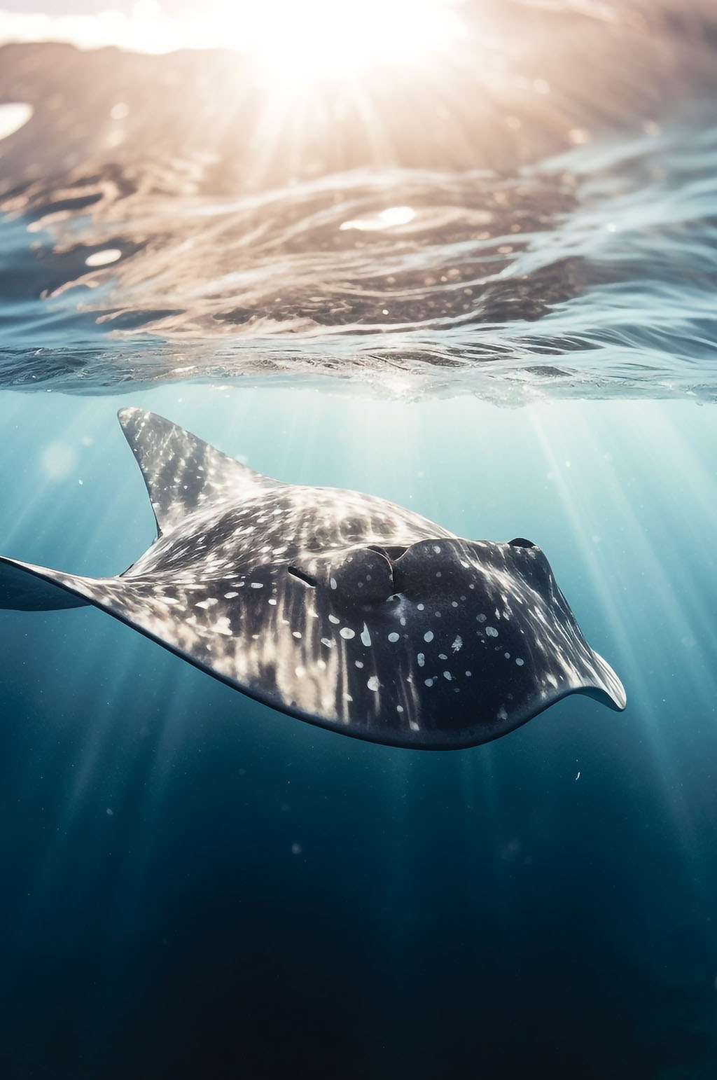 AI数字艺术海洋鱼类刺鳐摄影图片素材