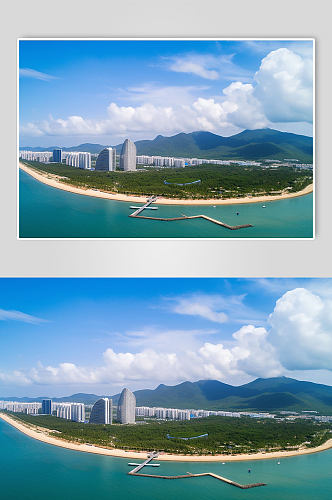 AI数字艺术亚龙湾海南旅游景点摄影图片