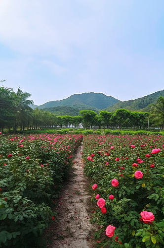 AI数字艺术玫瑰谷海南旅游景点摄影图片