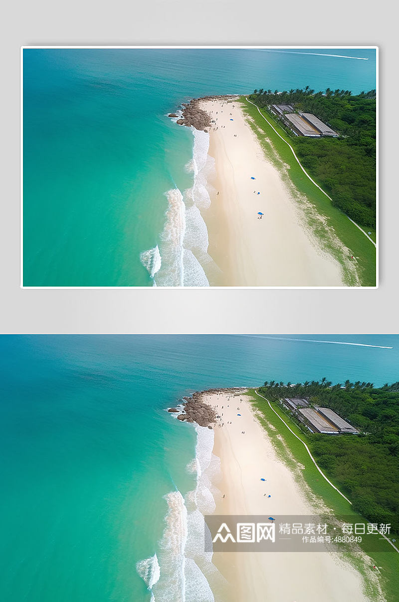 AI数字艺术蜈支洲岛海南旅游景点摄影图片素材