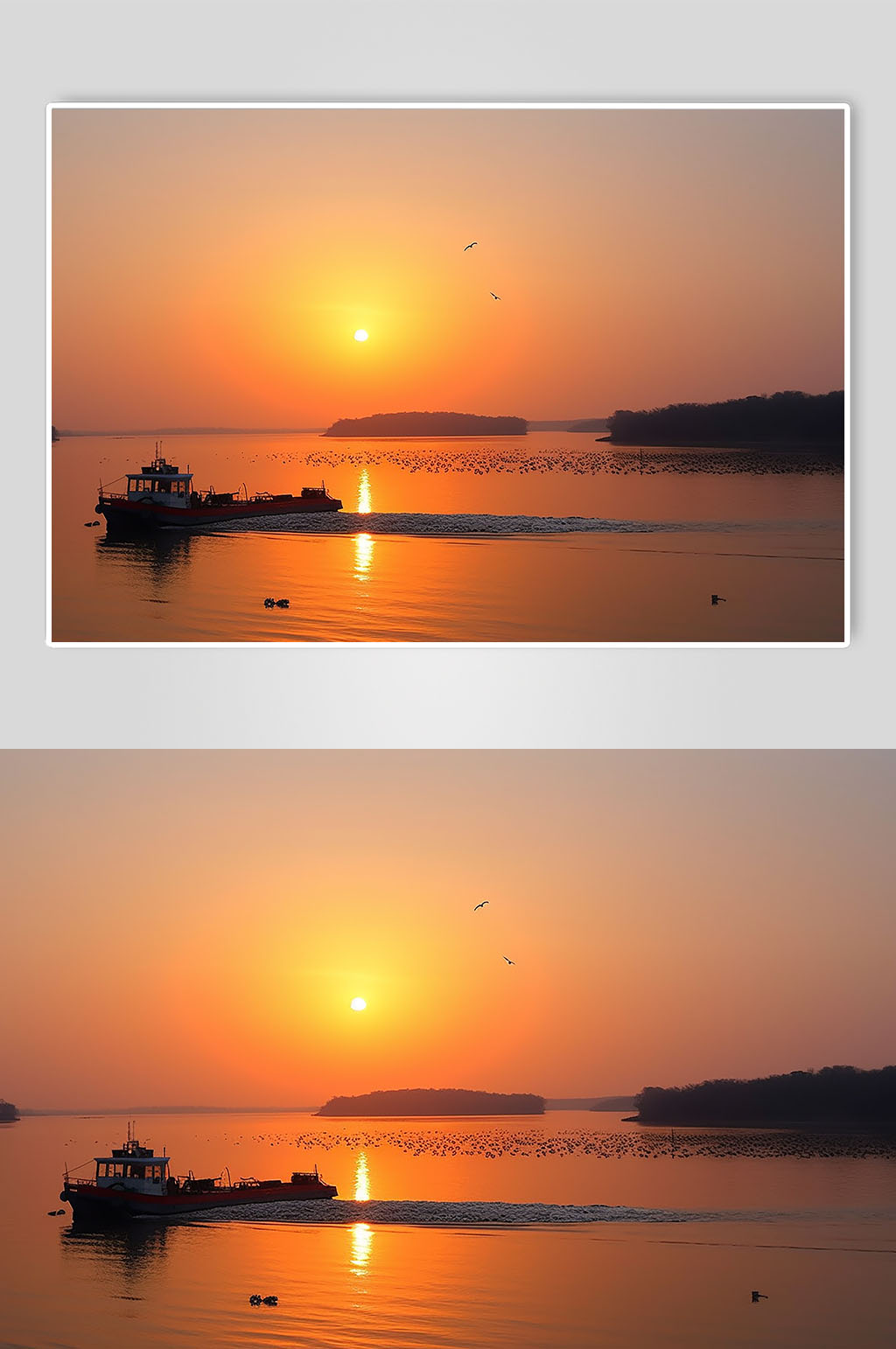 AI数字艺术洞庭湖湖南旅游景点摄影图片素材