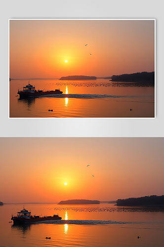 AI数字艺术洞庭湖湖南旅游景点摄影图片