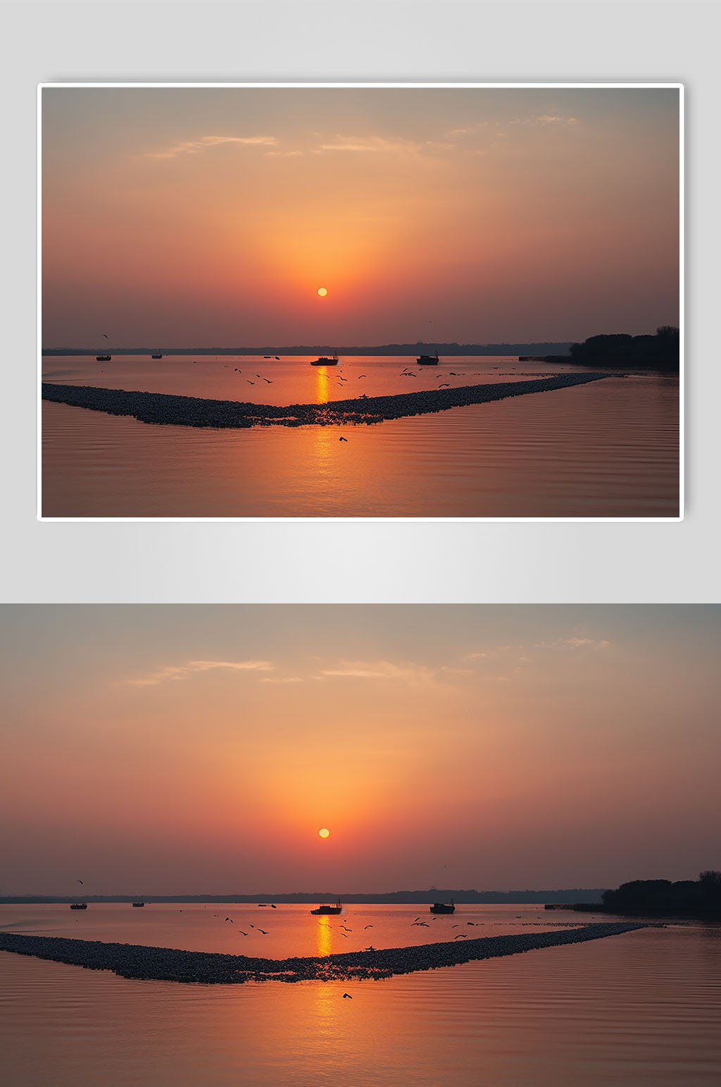 AI数字艺术洞庭湖湖南旅游景点摄影图片素材