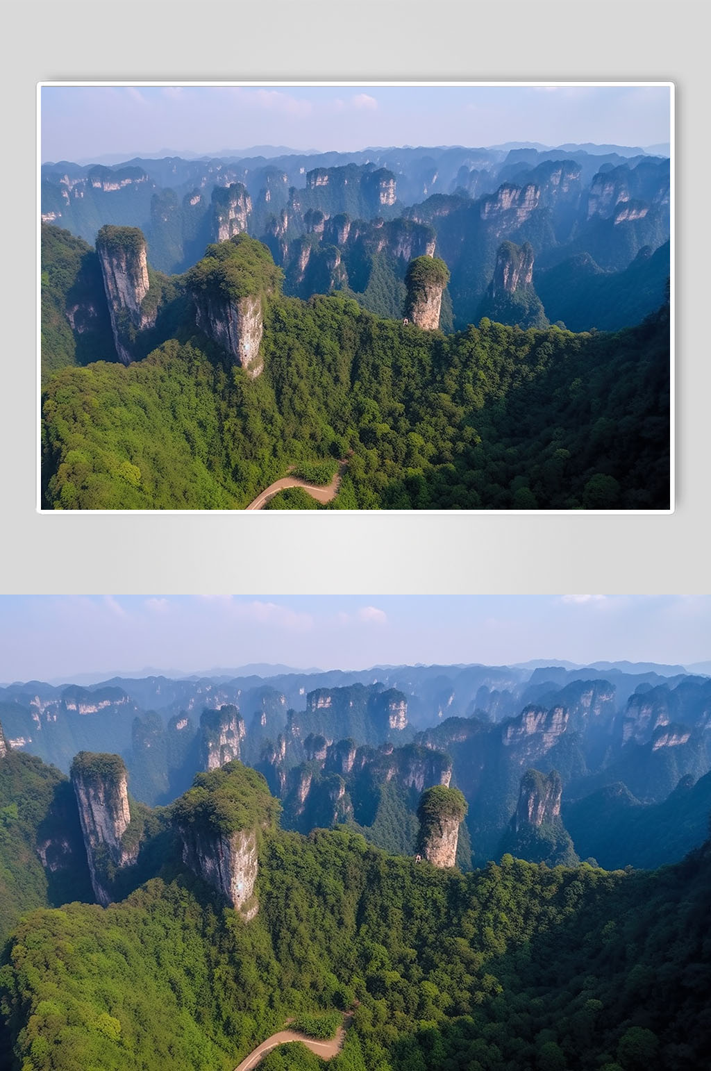 AI数字艺术天门山湖南旅游景点摄影图片素材