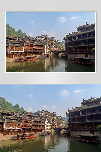 AI数字艺术凤凰古城湖南旅游景点摄影图片