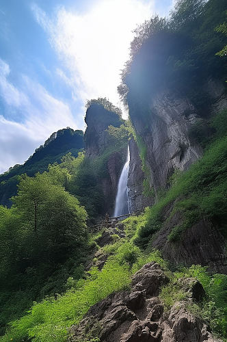 AI数字艺术天门山湖南旅游景点摄影图片